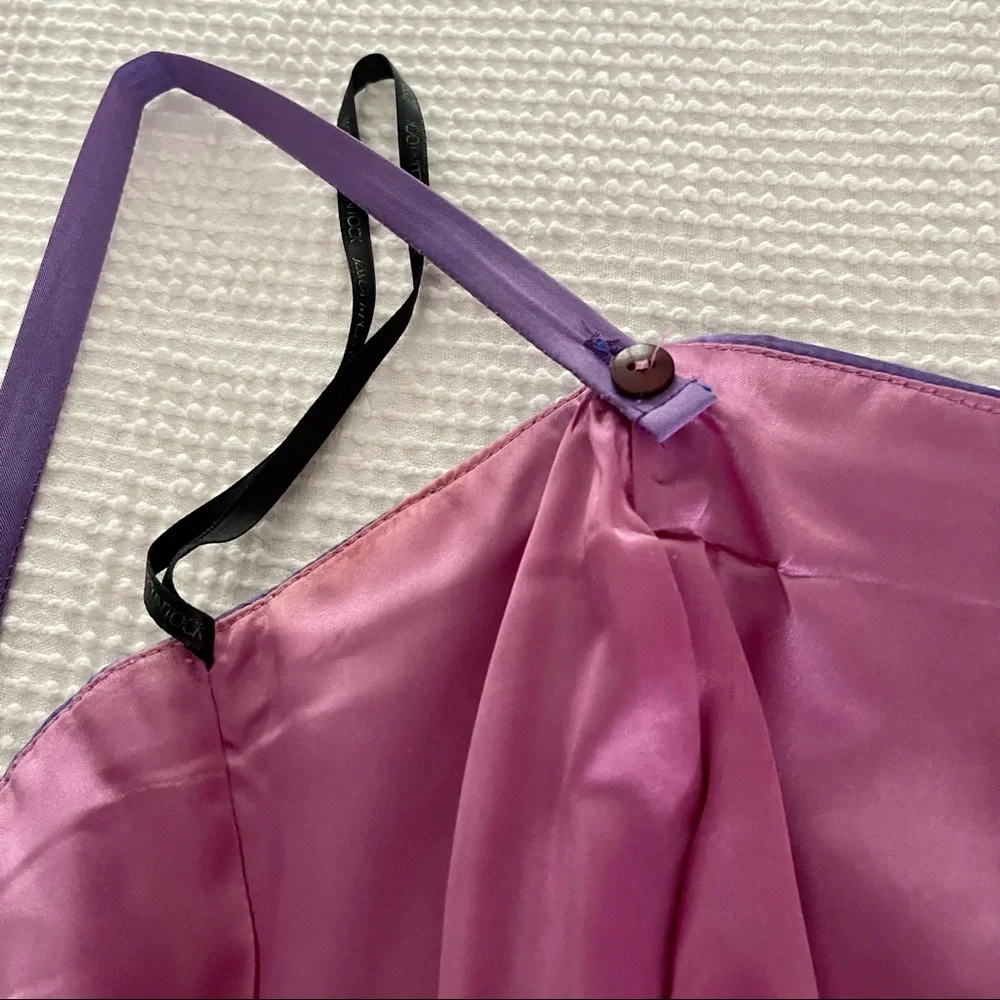 Gunne Sax Iridescent maxi dress slip party dress Lavender rhinestone Y2K - Picture 12 of 16